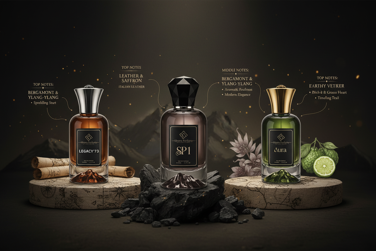 Shans Parfum – Three Bottle Banner